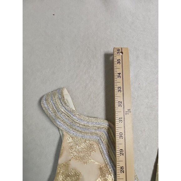 Lilly Pulitzer Valli Floral Gold Dress Size 4 Organza Brocade Sheath - Picture 3 of 9